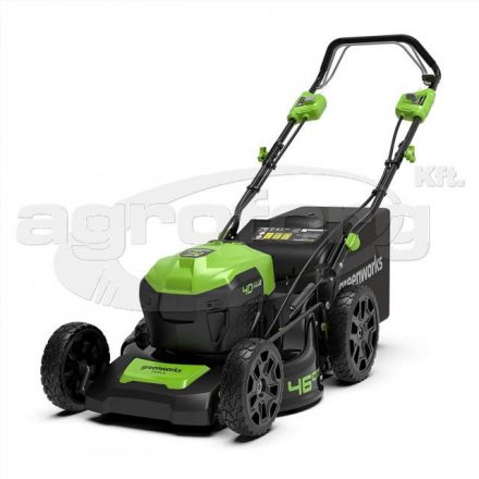 Fűnyíró fűgyűjtős, akkumulátoros, önjáró Greenworks GD40LM46SP 40 v, 46 cm, akku- és töltő nélkül